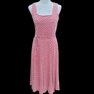 Superfoxx Red Geometric Fit & Flare Dress – Size Small